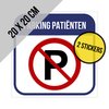 "Enkel voor patiënten", 20 x 20 cm, stickers (2 stuks)