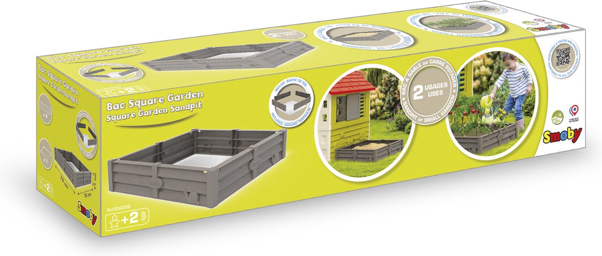 Smoby Zandbak - Tuinieren voor kinderen - 100kg zand / 70l grond - vanaf 2 jaar - gemaakt in Frankrijk — afbeelding 7