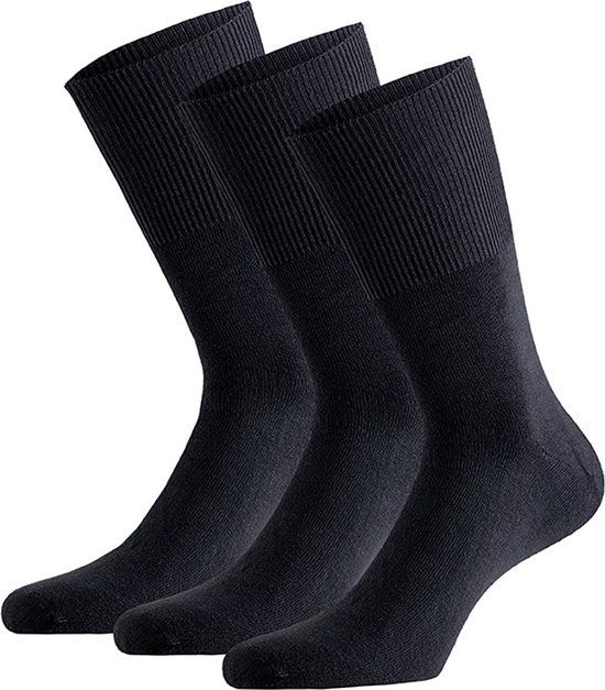Apollo - Modal antipress sokken - Midden Grijs - Maat 43/46 - Diabetes sokken - Naadloze sokken - Diabetes sokken heren - Sokken zonder elastiek