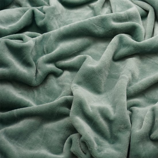 plaid - fleece deken - 150x200cm - 300 gsm - pistache - groen - super zacht