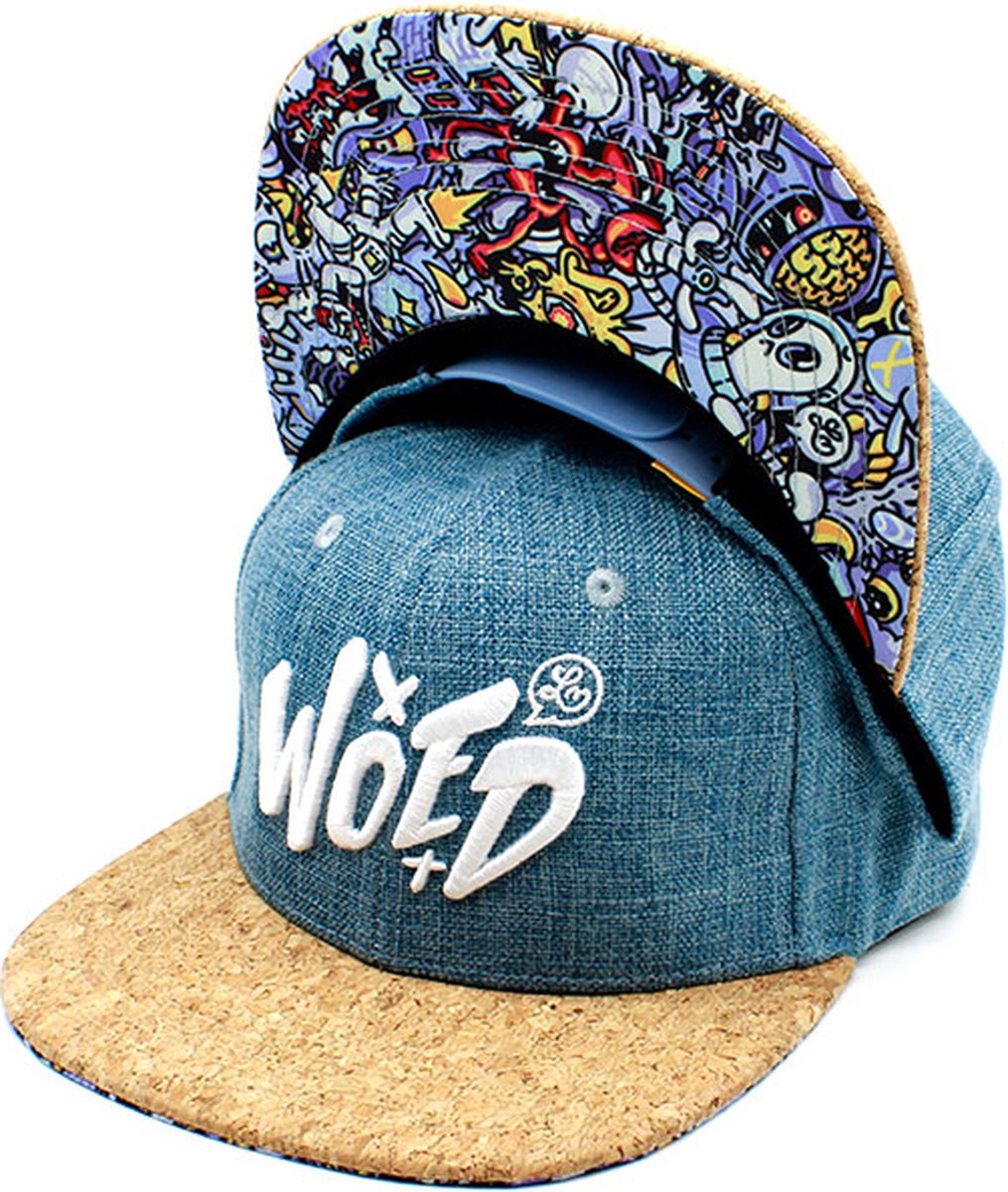 Woed | LEI MELENDRES - snapback - Pet - Blauw - Hennep - kurk