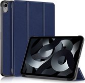 Lunso - iPad 10 (2022) - Housse Tri-Fold Bookcase - Bleu foncé