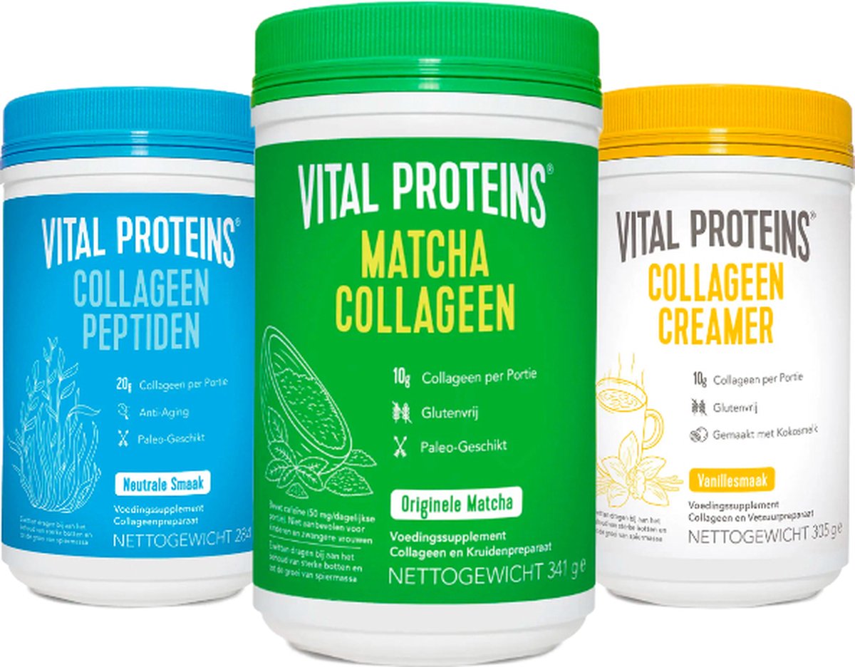 Vital Proteins | Mix Collageen Products | Voordeelpakket | 3 x Vital proteins producten | Snel afvallen zonder poespas!