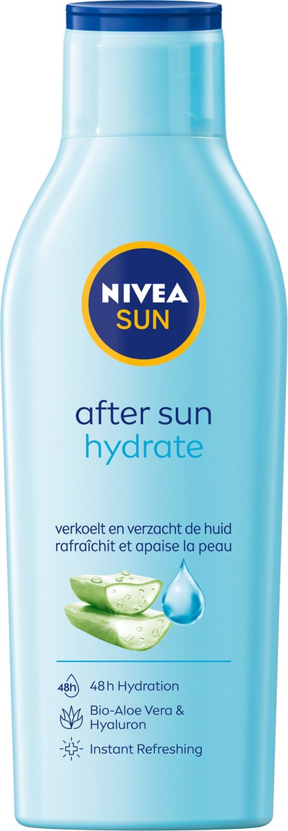 NIVEA SUN Hydraterende & Kalmerende Aftersun Lotion - Met hyaluronzuur en Aloë Vera - 200 ml - NIVEA