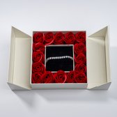 Swarovski elements Valentine Flowerbox papillon avec Zirconia bracelet Tennis bracelet - Coffret cadeau femme - Cadeau fête des mères - cadeau - Coffret cadeau - Cadeau - Cadeau d'anniversaire - Saint Valentin - Valentine - Fête des mères - Cadeau