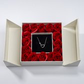 Swarovski Infinity Hart Ketting - Sieradendoos - Geschenkset vrouwen - Cadeau voor vrouw - Verjaardag Cadeau vrouw - Geschenkdoos - Juwelen - Valentijn cadeautje voor haar - Giftset vrouw - Kerstcadeau - Cadeaudoos - Kado