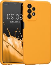 kwmobile telefoonhoesje geschikt voor Samsung Galaxy A23 4G / 5G - TPU backcover met siliconen coating - Smartphone case in fruitig oranje