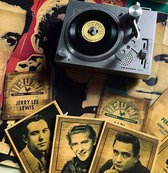 Sun Records Crosley Mini USB Draaitafel incl. 4 x Real Mini 3" Vinyl Johnny Cash, Roy Orbison, Carl Perkins en Jerry Lee Lewis