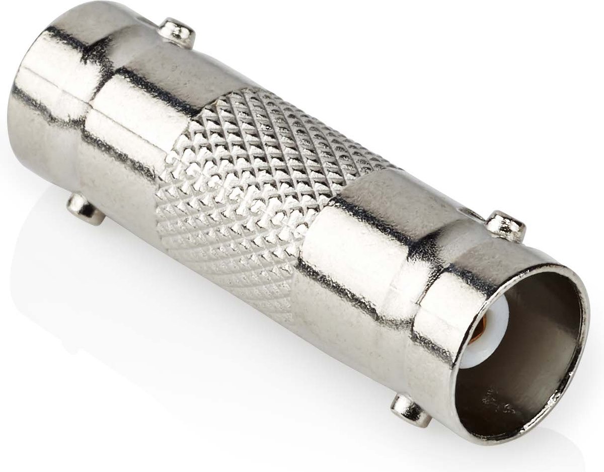 BNC koppelstuk - 50 Ohm - Female - Metaal - Zilver - Allteq