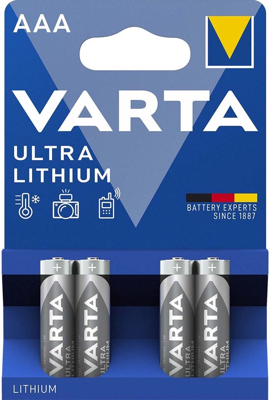 Mordrin Gezond eten Haas Varta Ultra Lithium AAA Batterijen - 4 stuks | bol.com