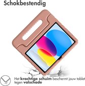 iMoshion Tablet Hoes Kinderen Geschikt voor iPad 10.9 (2022) - iMoshion Kidsproof Backcover met handvat - Roze /Dusty Pink