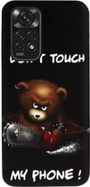 ADEL Siliconen Back Cover Softcase Hoesje Geschikt voor Xiaomi Redmi Note 11s/ 11 - Don't Touch My Phone Beren