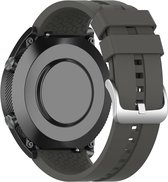Strap-it Smartwatch bandje 20mm - siliconen stripe horlogeband geschikt voor Samsung Galaxy Watch 6 / 6 Classic / Watch 5 / 5 Pro / Watch 4 / 4 Classic / Watch 3 41mm / Watch 1 42mm / Watch Active / Active2 40 & 44mm / Gear Sport - donkergrijs
