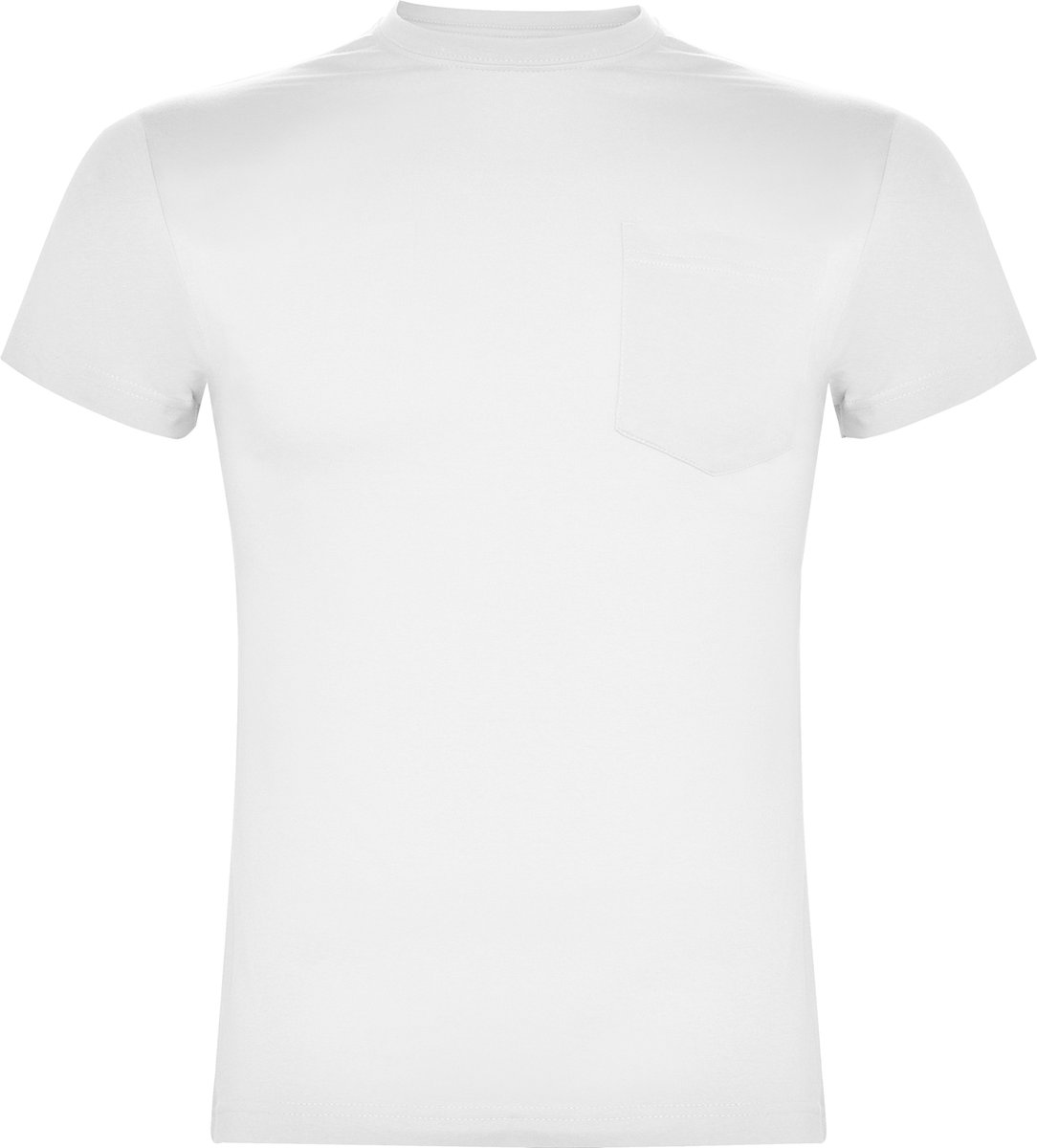 T-shirt ‘Teckel’ met borstzak merk Roly Wit