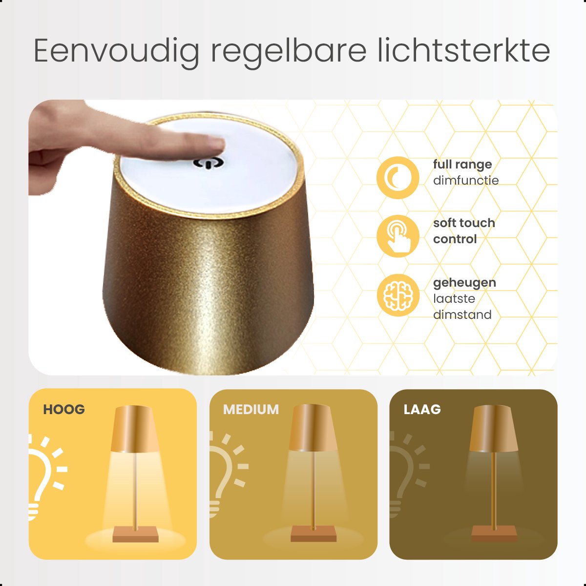 LED tafellamp op batterijen Fuse, marmer, glas - Handgemaakt | Koop online