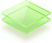 Plexiglas plaat 3 mm dik - 70 x 40 cm - Fluor Groen