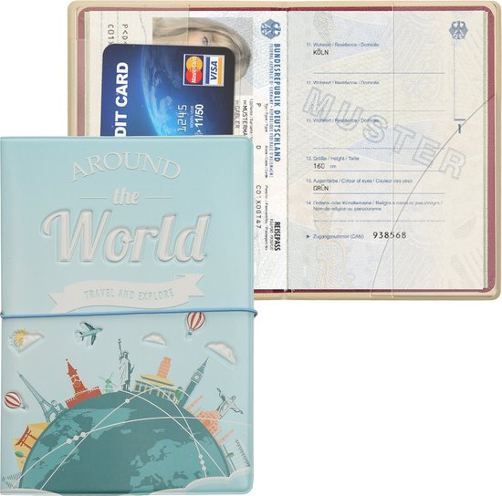 Porte-passeport Passeport étui En Cuir Pu Couverture De Passeport