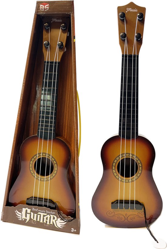 Music Guitar - speelgoed gitaar - 4 snaren - 40cm - kindergitaar | bol.com