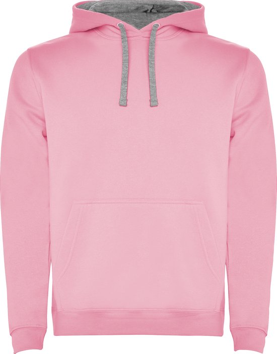 Roly Men´s Urban Hooded Sweatshirt RY1067 - Light Pink 48/Heather Grey 58 - XL