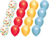 Haza Ballonnen - multi kleuren mix verjaardag/thema feest - 18x stuks