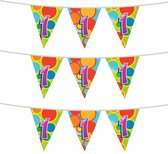 Haza Vlaggetjes - 1 jaar - leeftijd verjaardag - plastic 10m - Set 3x