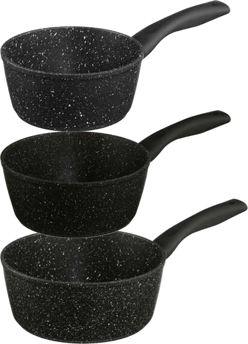 5Five - Casseroles en inox - Tous Feux - Set 3x - Dia 16/18/20 cm