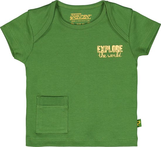 4PRESIDENT Newborn T-shirt - Garden Green - Maat 50 - Baby T-shirts - Newborn kleding