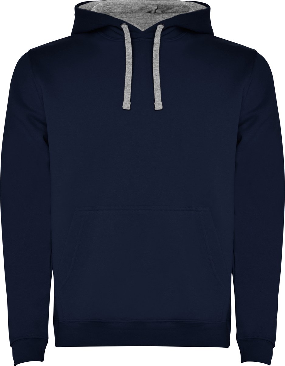 Roly Men´s Urban Hooded Sweatshirt RY1067 - Navy Blue 55/Heather Grey 58 - XL