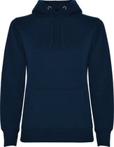 Sweat à capuche bleu foncé pour femme avec capuche et cordon de serrage Marque urbaine Roly taille M