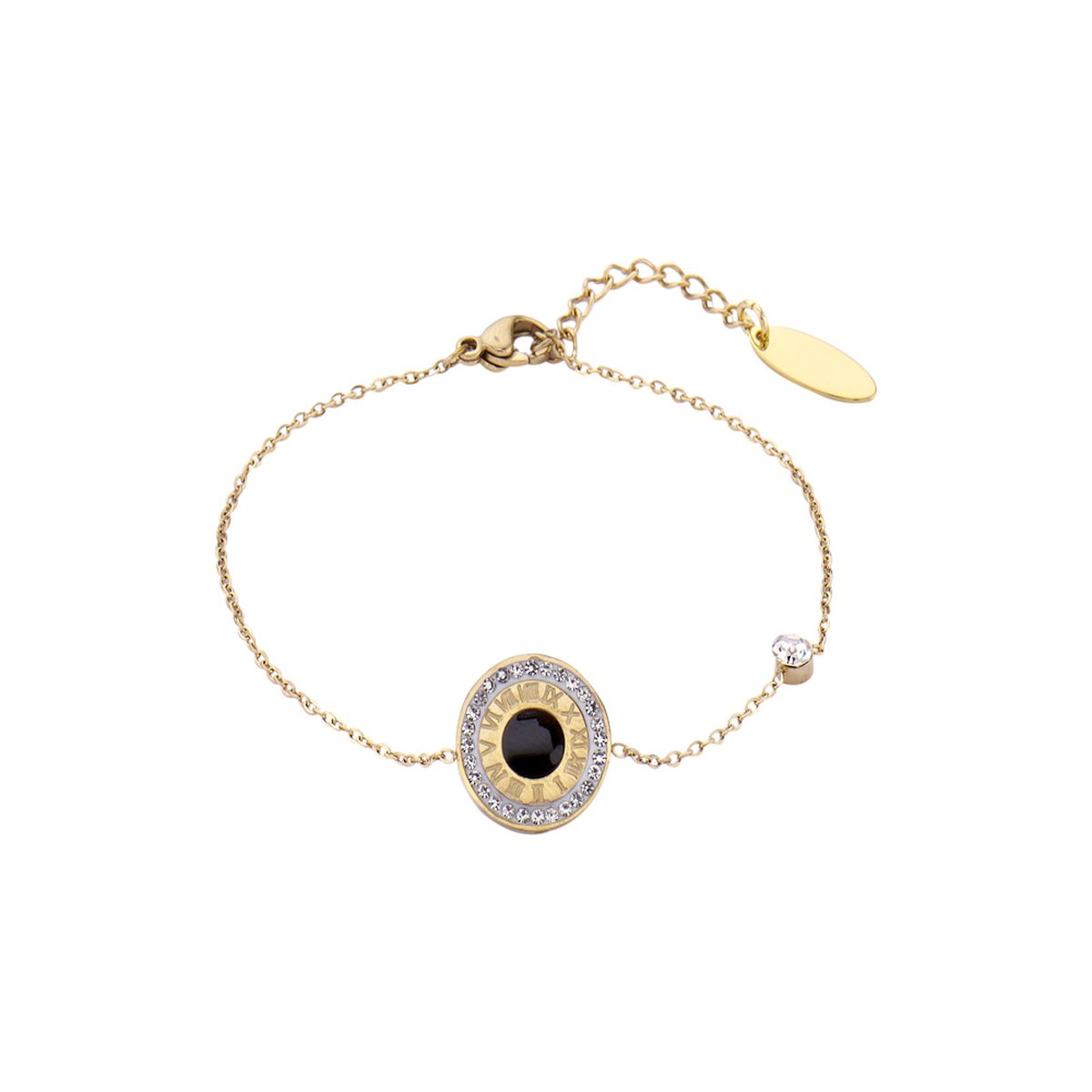 Les Cordes - Armband - AURORA (AB) - Kleur Zwart - Metaal - Sieraad Dames - Juwelen - Minimalistische armbanden