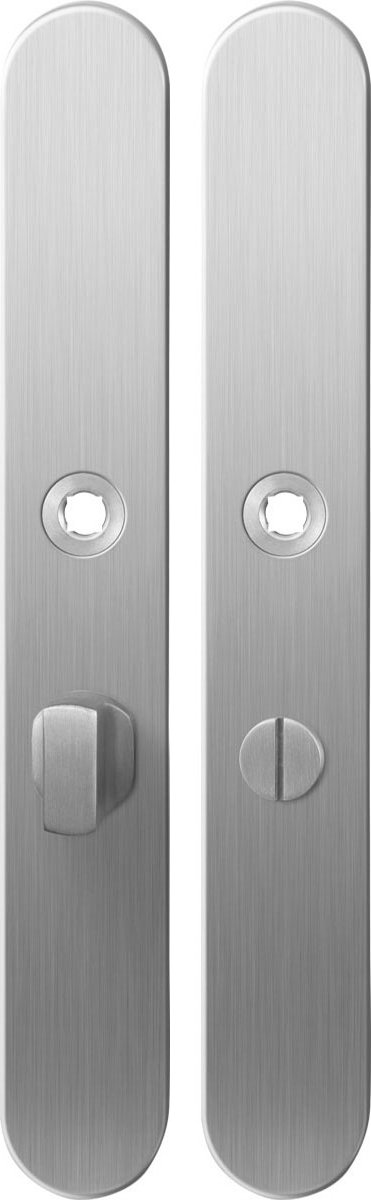 GPF1100.70 langschild XL 282x40x8,5mm WC55/8 afgerond grote knop RVS geborsteld
