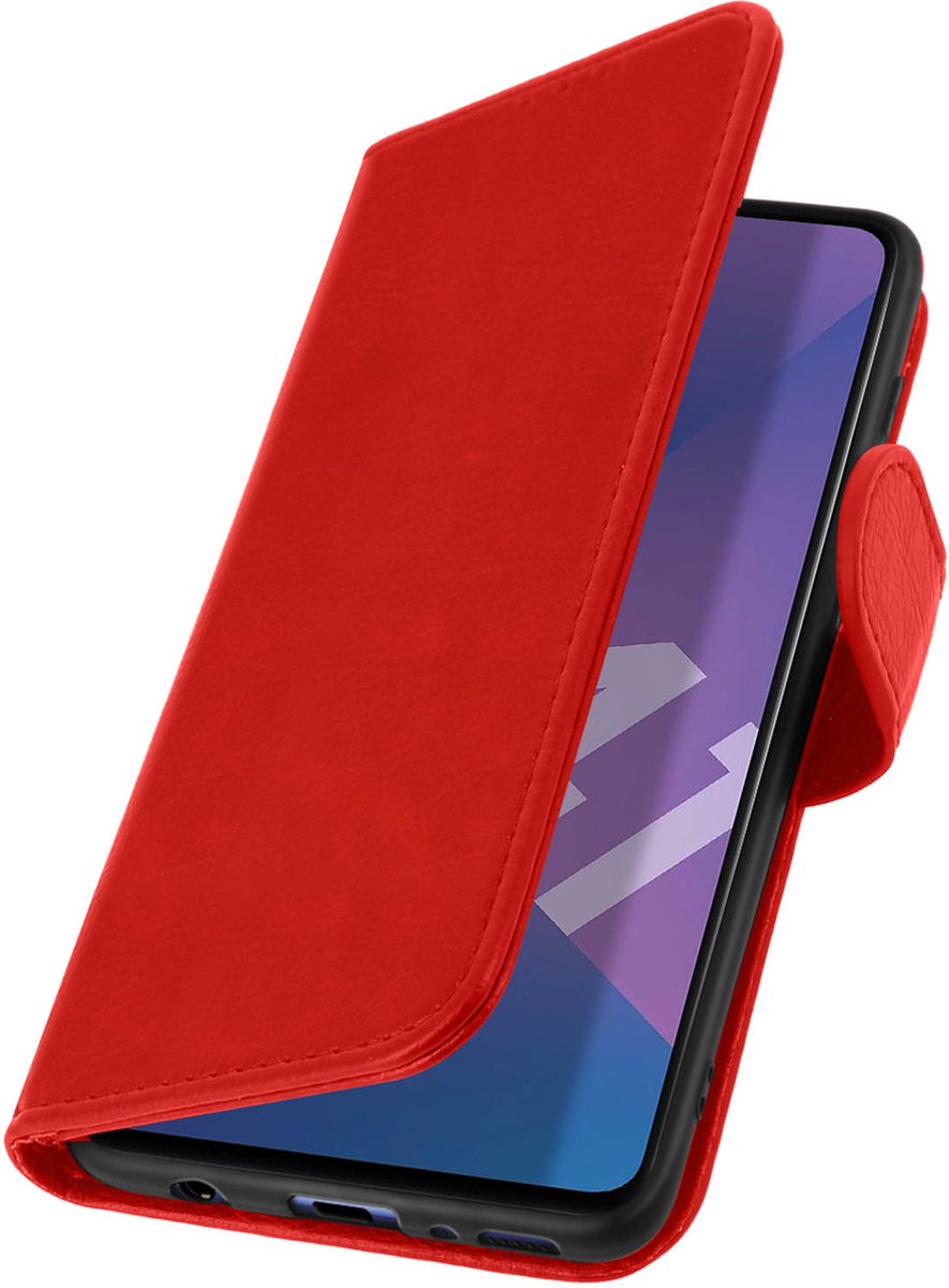 Geschikt voor Samsung Galaxy A41 Bookcover Video Support Functie rood