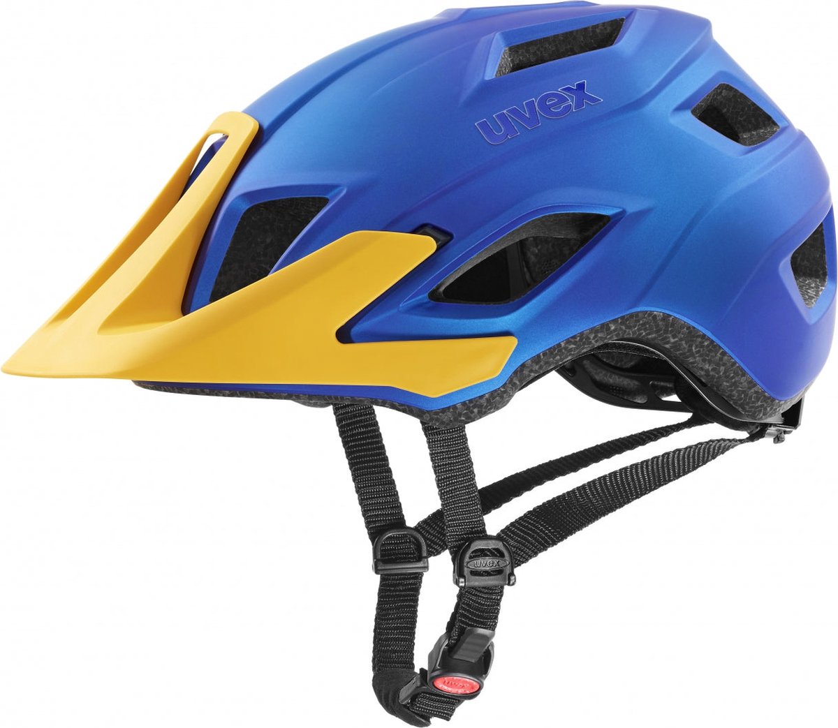 uvex Access Fietshelm Blue/Energy Mat - Unisex - maat 52-57