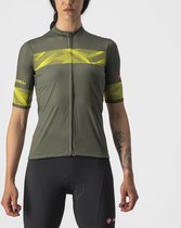 Castelli Maillot Cyclisme Manches Courtes Vert Jaune - FENICE JERSEY MILITARY GREEN SULPHUR-L