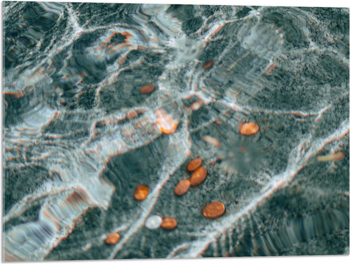 Acrylglas - Kleingeld op Bodem van Fontein - 80x60 cm Foto op Acrylglas (Met Ophangsysteem