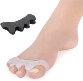 Siliconen - Épandeur d'orteils - Santé optimale des pieds - Soulagement de l'hallux valgus - Ergonomique - 2 pièces - Wit