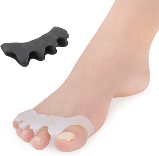 Siliconen - Tenenspreider - Optimale voetgezondheid - Hallux Valgus verlichter - Ergonomisch - 2 stuks - Wit