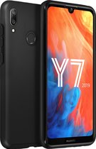 Integraal Geschikt voor Huawei Y7 2019 hoes met harde achterkant en soepele voorkant