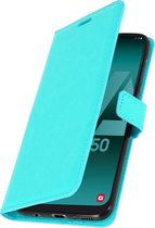 Geschikt voor Samsung Galaxy A50/A30s Wallet Case Kaarthouder turquoise