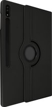 Geschikt voor Samsung Galaxy Tab S8 Ultra Flip Cover 360° Roterende Standaard Zwart
