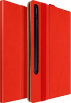 Convient pour Samsung Tab S7 Plus 12.4 Cover Card Holder Video Stand Dux Ducis rouge