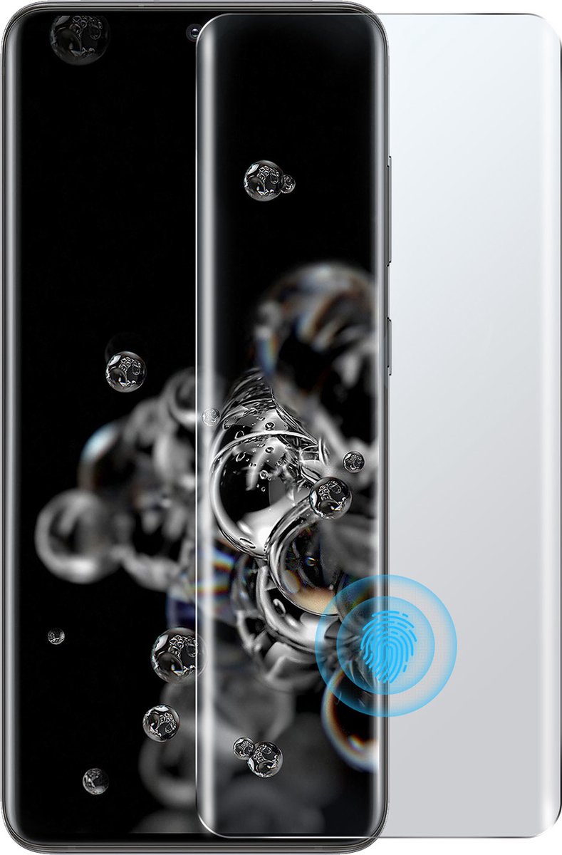 Geschikt voor Samsung Galaxy S20 Ultra Curved Tempered Glass + LED Lamp + Adhesive Liquid