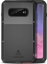 Samsung S10 Plus Hoesje Anti-val 1.8m + Gehard Glas Love Mei Krachtig Zwart