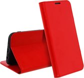Leren Foliocase Geschikt voor Huawei P40 Lite Kaarthouder Standfunctie - Rood