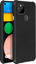 Geschikt voor Google Pixel 4A 5G Leren Hoesje Resistent Elegant Slank Stijf Contour zwart