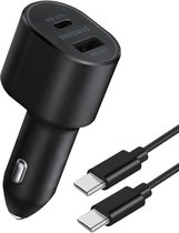 Originele Samsung Super Fast Charge USB-A / USB-C Autolader Zwart