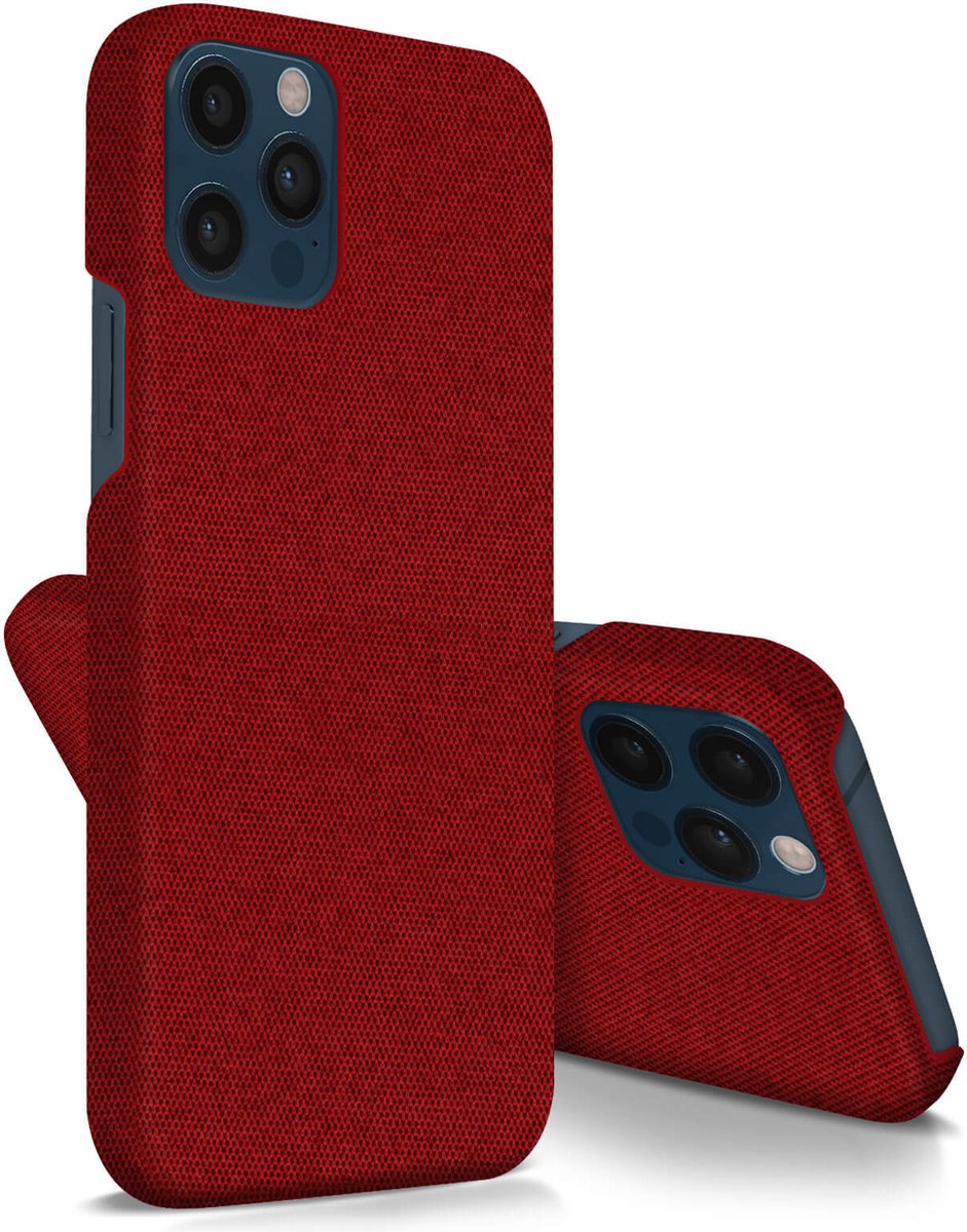 Stijve Hoes Geschikt voor Apple iPhone 12/12 Pro Wasbare antivlek stofafwerking Rood