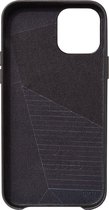 DECODED Leren Back Cover - iPhone 12 Pro Max - Hoogwaardig Europees Leer - Hoesje met Metalen Knoppen - Magnetische Technologie van Apple - Zwart