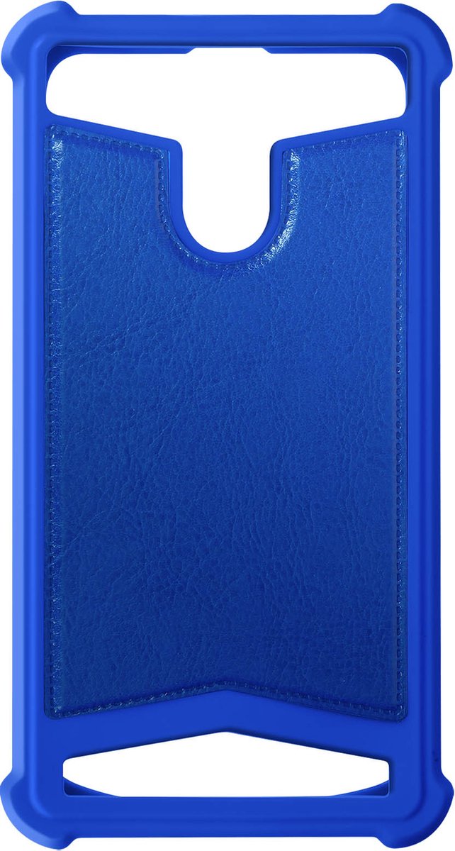 Hoes Smartphone 5.3''-5.5'' Siliconen Gel Stevige hoeken + ecoleer – Blauw