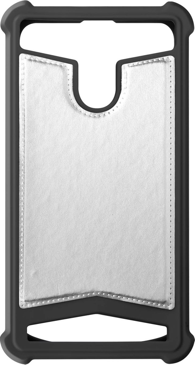 Avizar Hoes Leren/universeel schokbestendig ontwerp voor 4,7 smartphone, Zilver